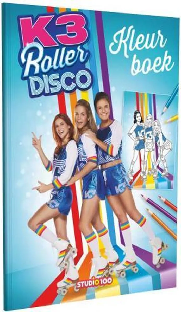 K3 Roller Disco Kleurboek - 48 Pagina's - Blauw