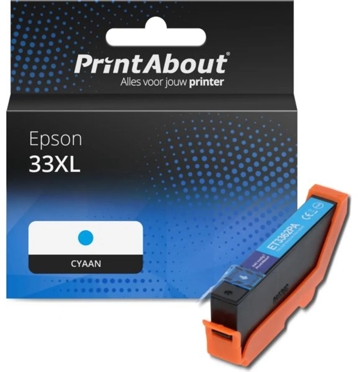 PrintAbout Epson 33XL Cyaan Inktcartridge
