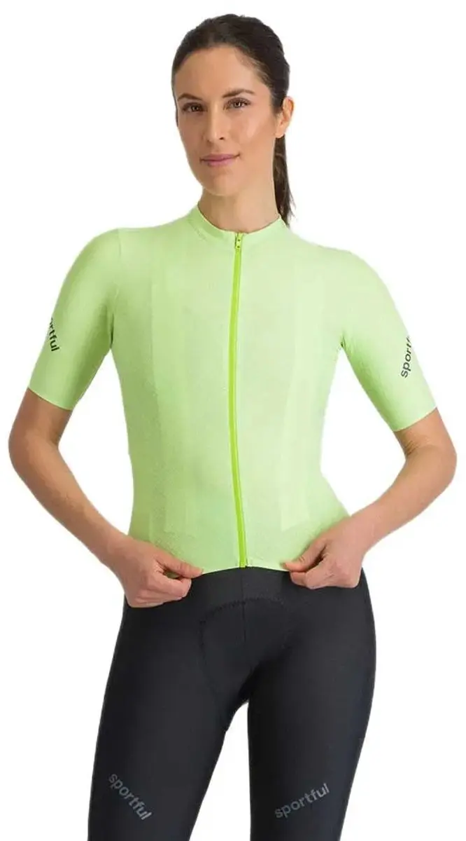 Sportful Hyperepic Korte Mouw Wielertrui Groen XS Vrouw