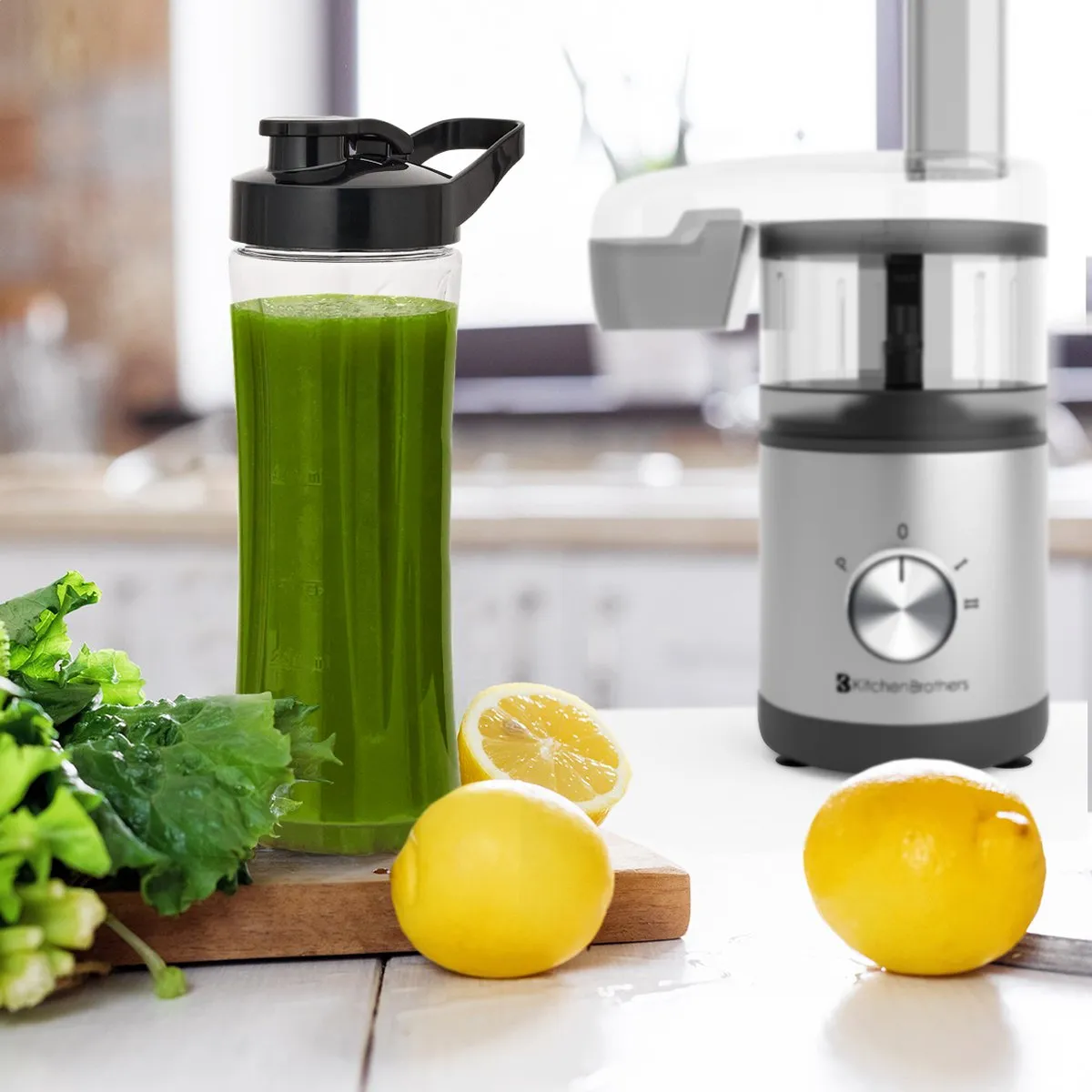 KitchenBrothers Foodprocessor 5-in-1 400W - RVS/Zwart