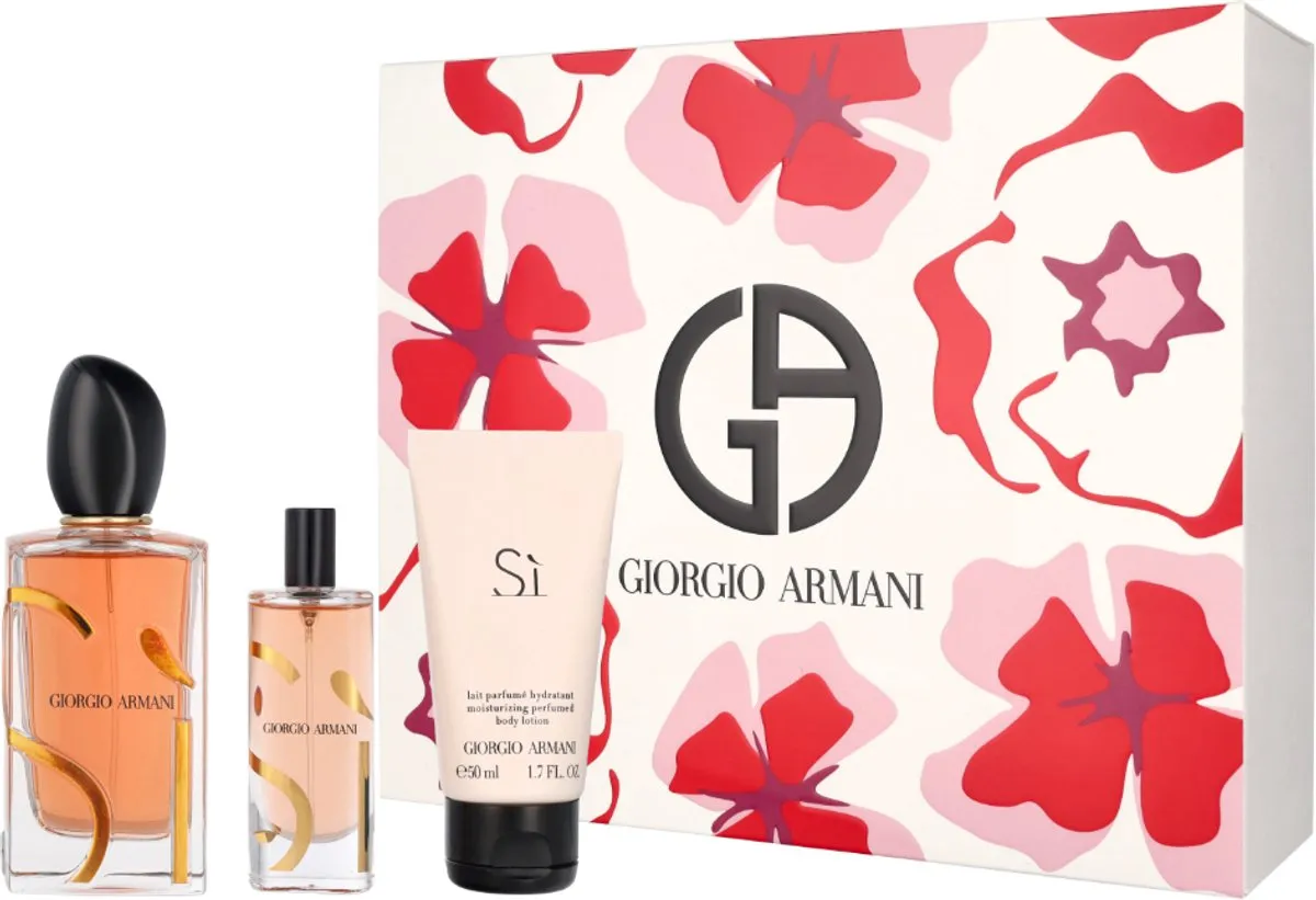 Giorgio Armani Sì Intense 2023 Eau De Parfum Intense Refillable 100 ml + EDP Intense 15 ml + BL 50 m