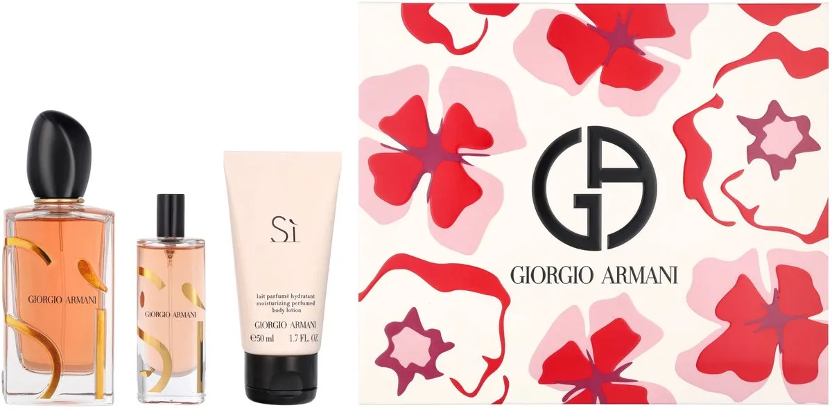 Giorgio Armani Sì Intense 2023 Eau De Parfum Intense Refillable 100 ml + EDP Intense 15 ml + BL 50 m