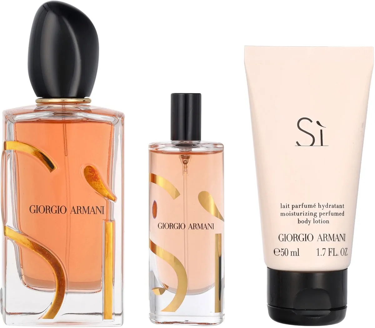 Giorgio Armani Sì Intense 2023 Eau De Parfum Intense Refillable 100 ml + EDP Intense 15 ml + BL 50 m