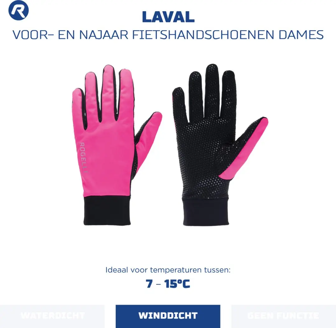 Rogelli Laval Dames Fietshandschoenen - Roze M - afbeelding 2 van 6
