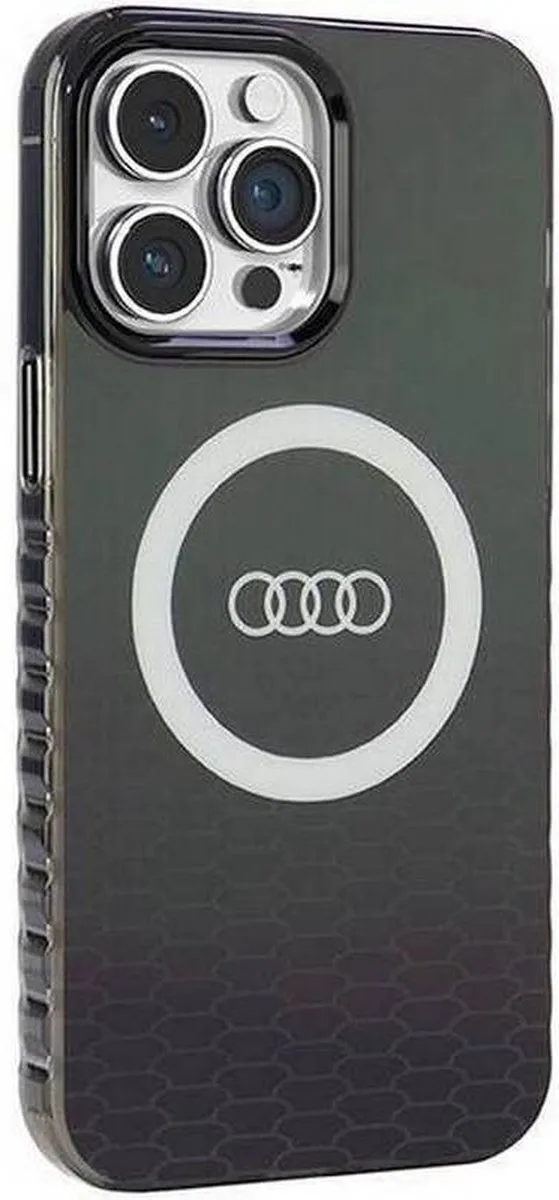 Audi IML Big Logo Back Case - iPhone 14 Pro Max - Zwart - afbeelding 3 van 6