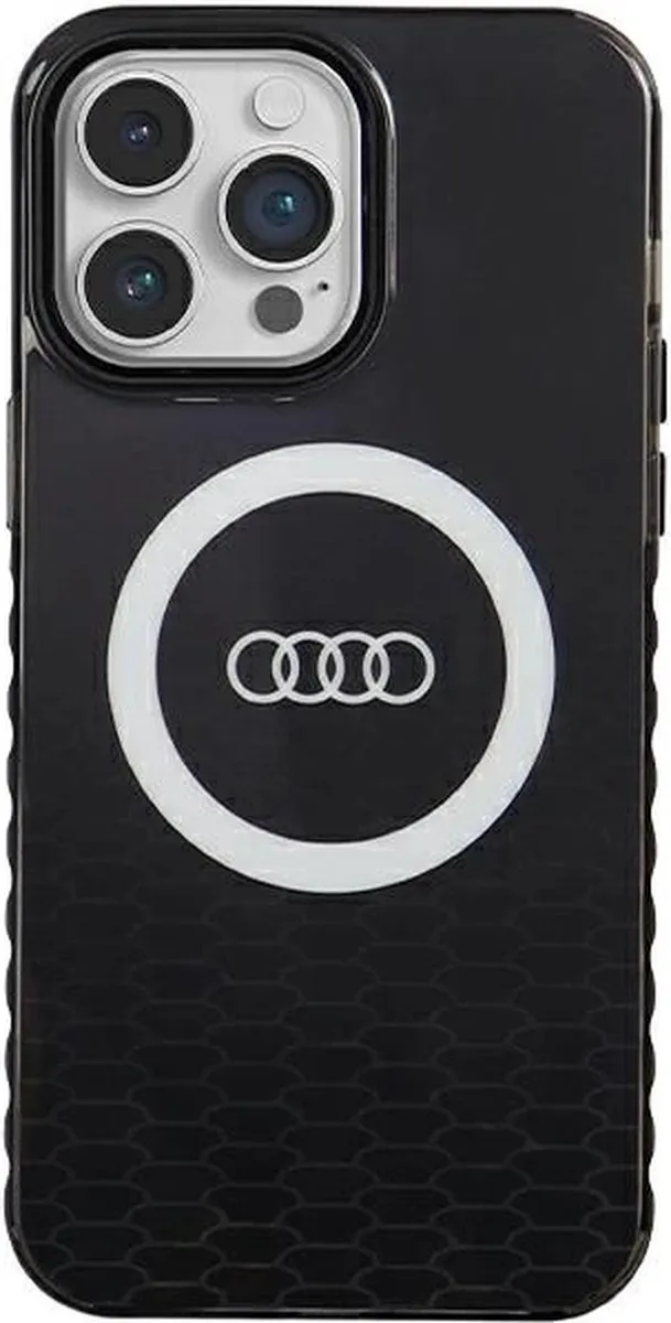 Audi IML Big Logo Back Case - iPhone 14 Pro Max - Zwart - afbeelding 5 van 6