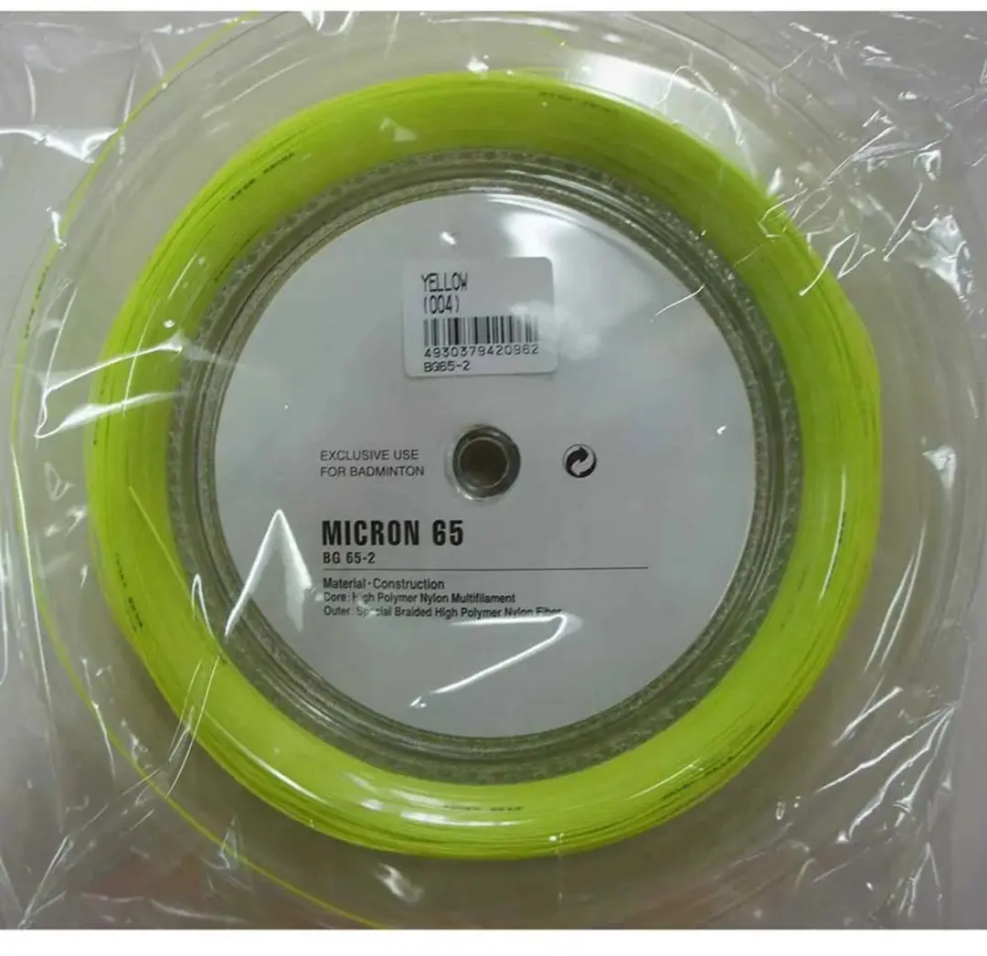 Yonex BG65 Badmintonsnaren 200m - Geel