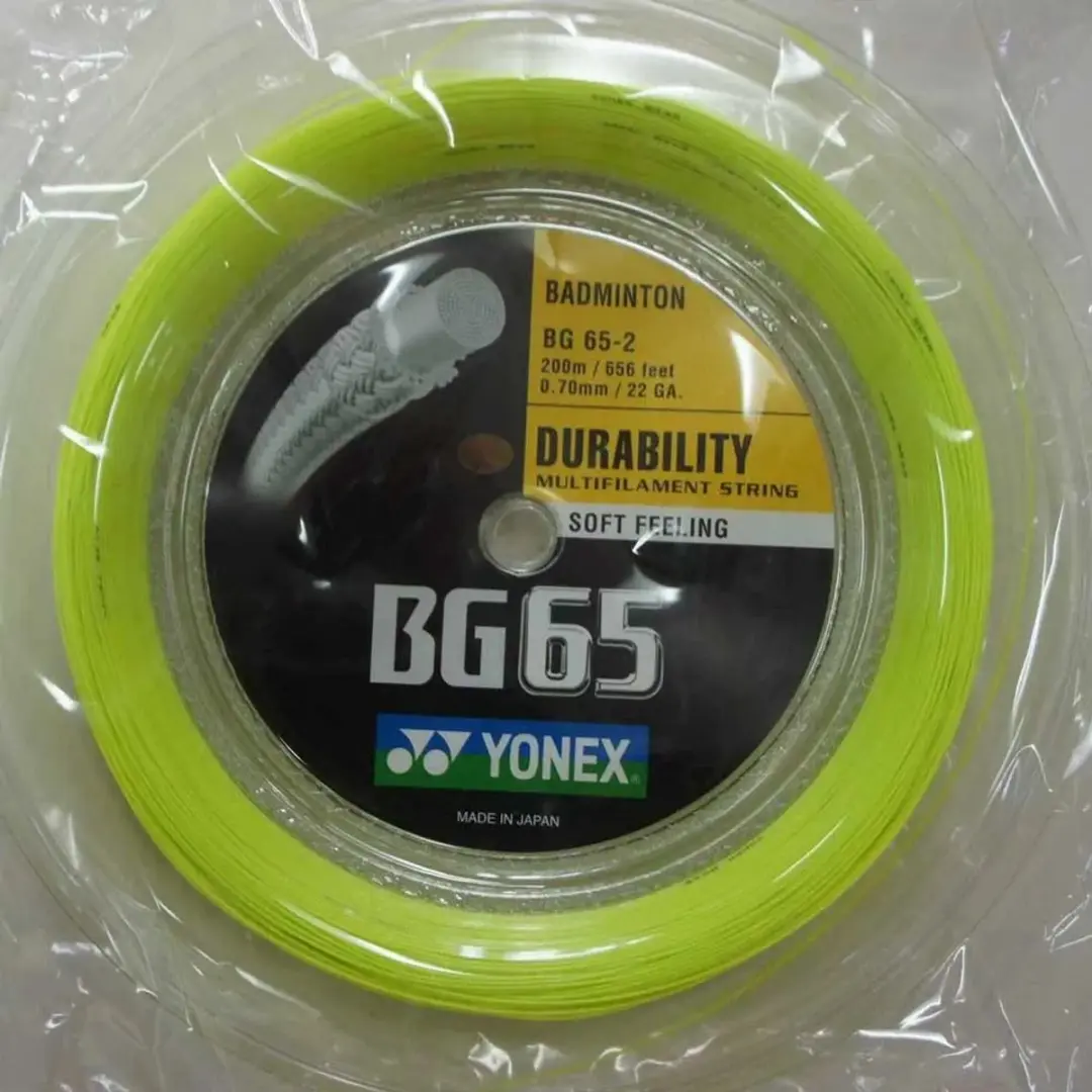 Yonex BG65 Badmintonsnaren 200m - Geel