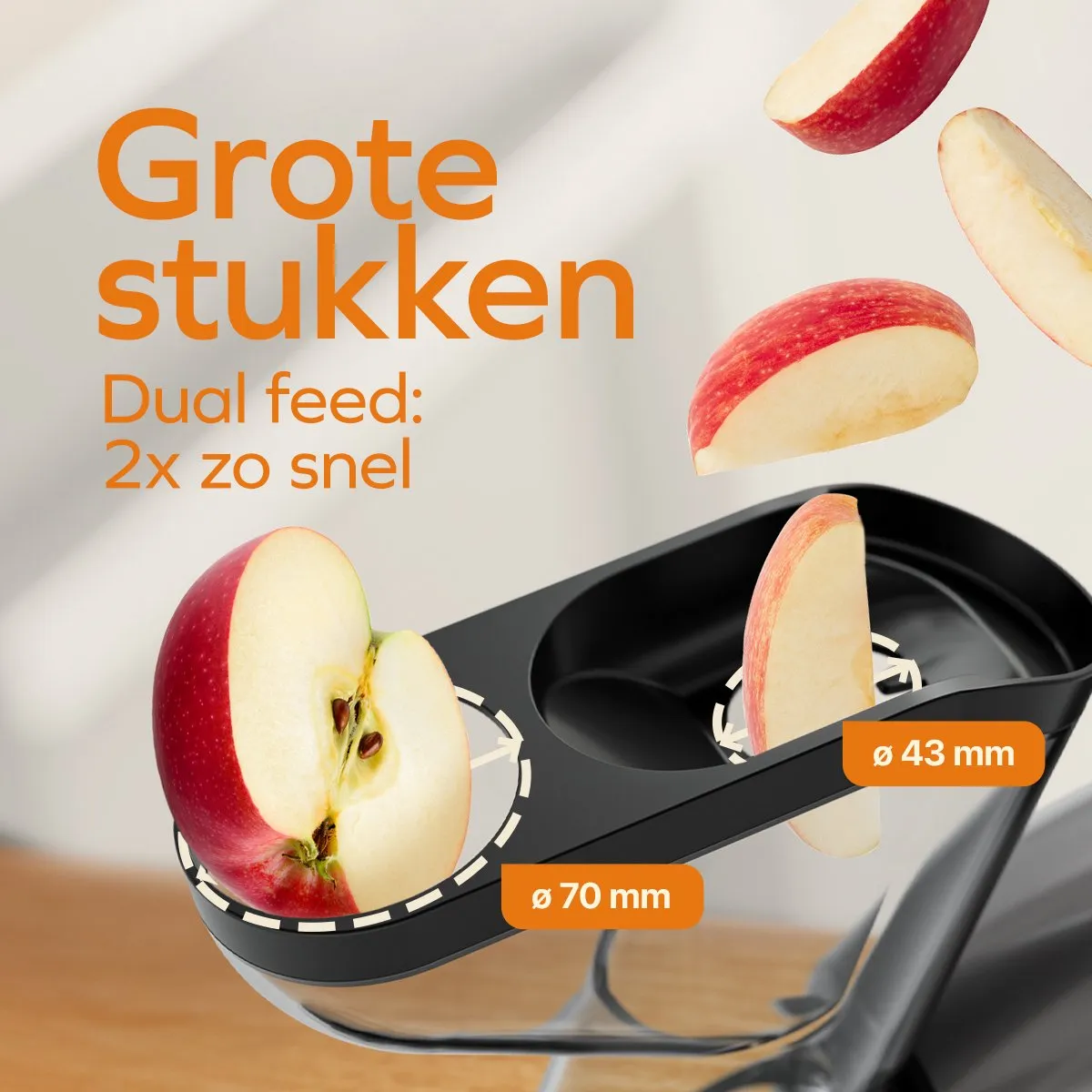 KitchenBrothers Slowjuicer XL KB1004135 - Grijs