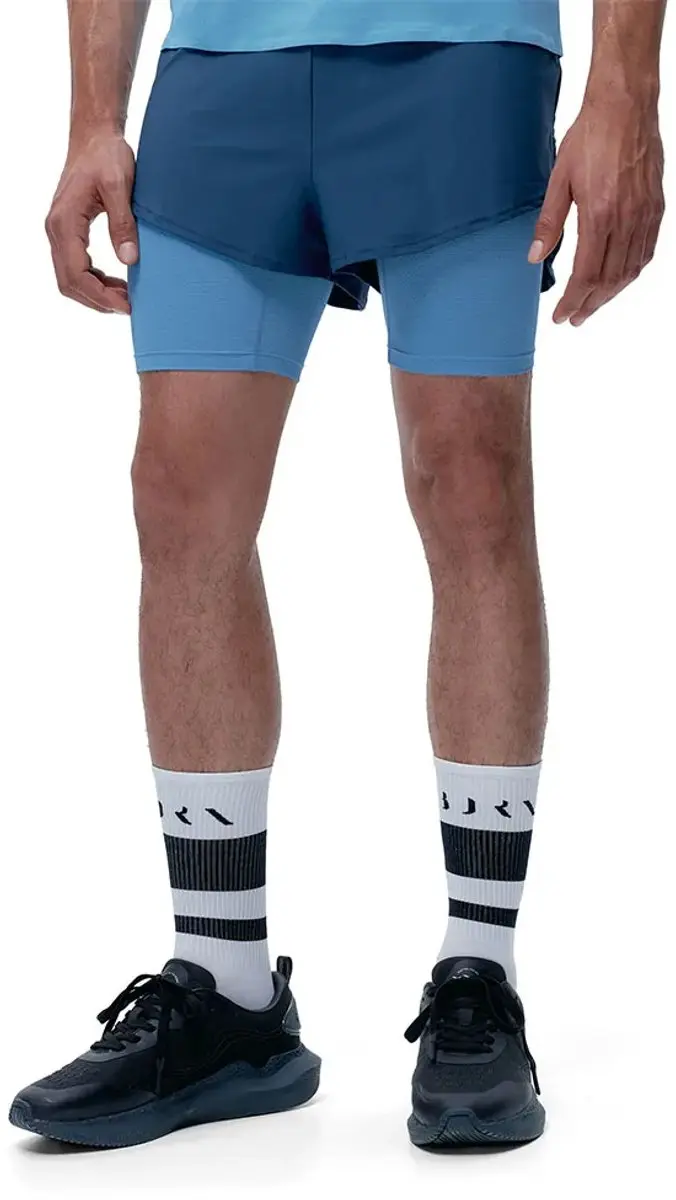 Born Living Yoga Ontario 2-in-1 Korte Broek Blauw XL Man