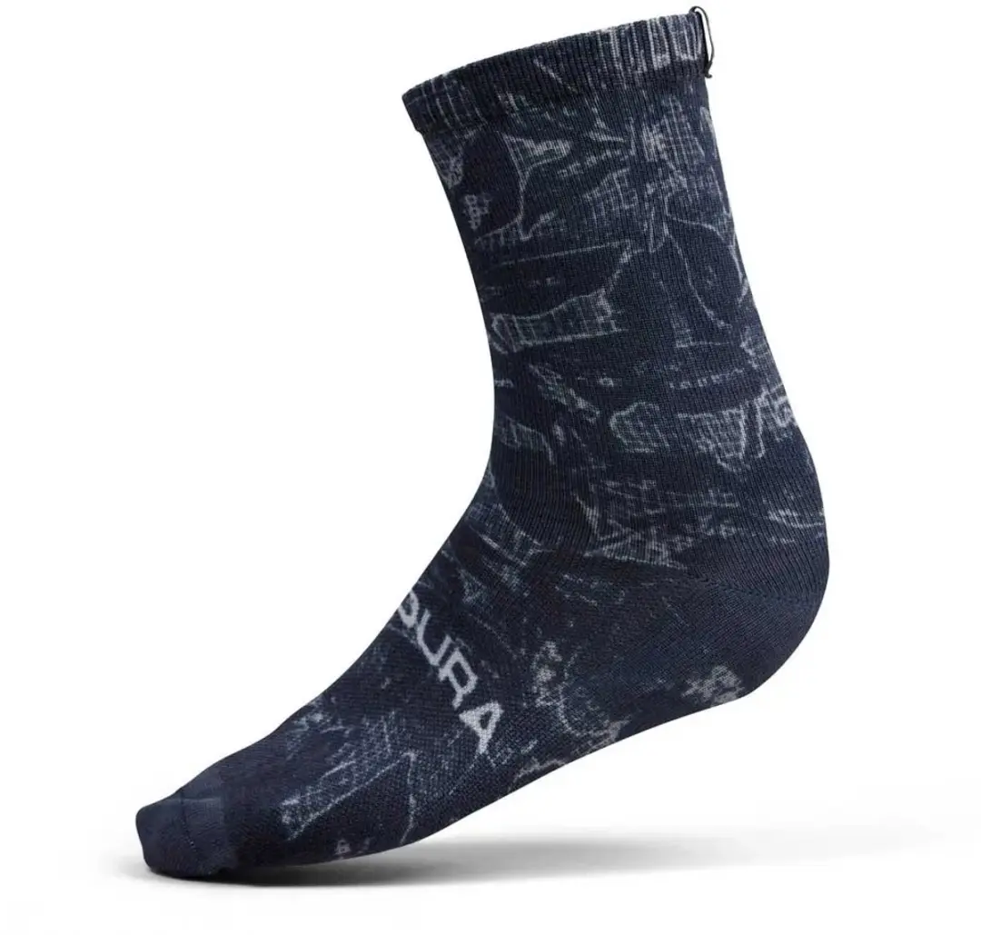 Endura Grid Floral Sock - Zwart - L/XL - afbeelding 2 van 6