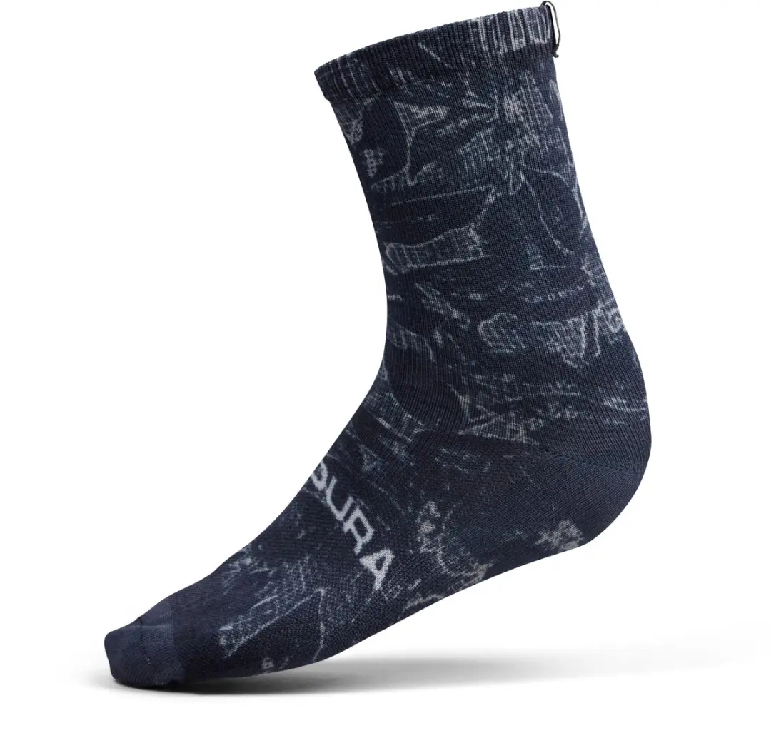 Endura Grid Floral Sock