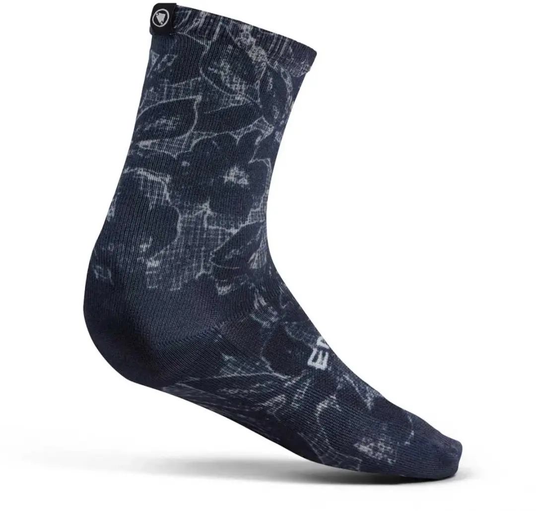 Endura Grid Floral Sock - Zwart - L/XL - afbeelding 6 van 6