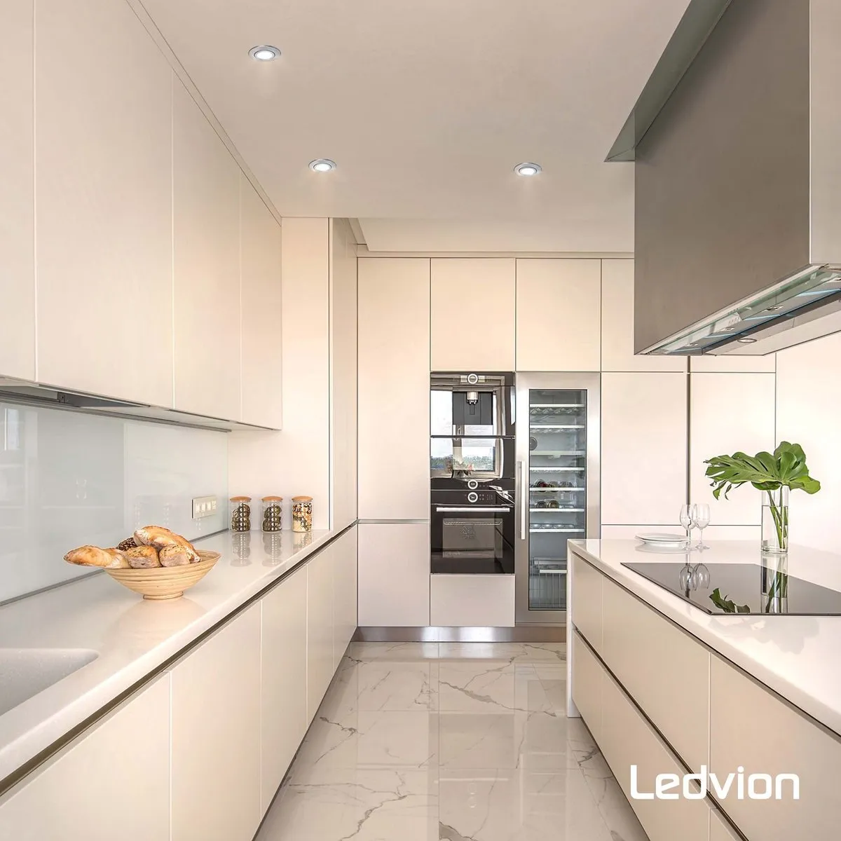 Ledvion 6x LED Inbouwspot 5W 2700K Ø84mm - RVS