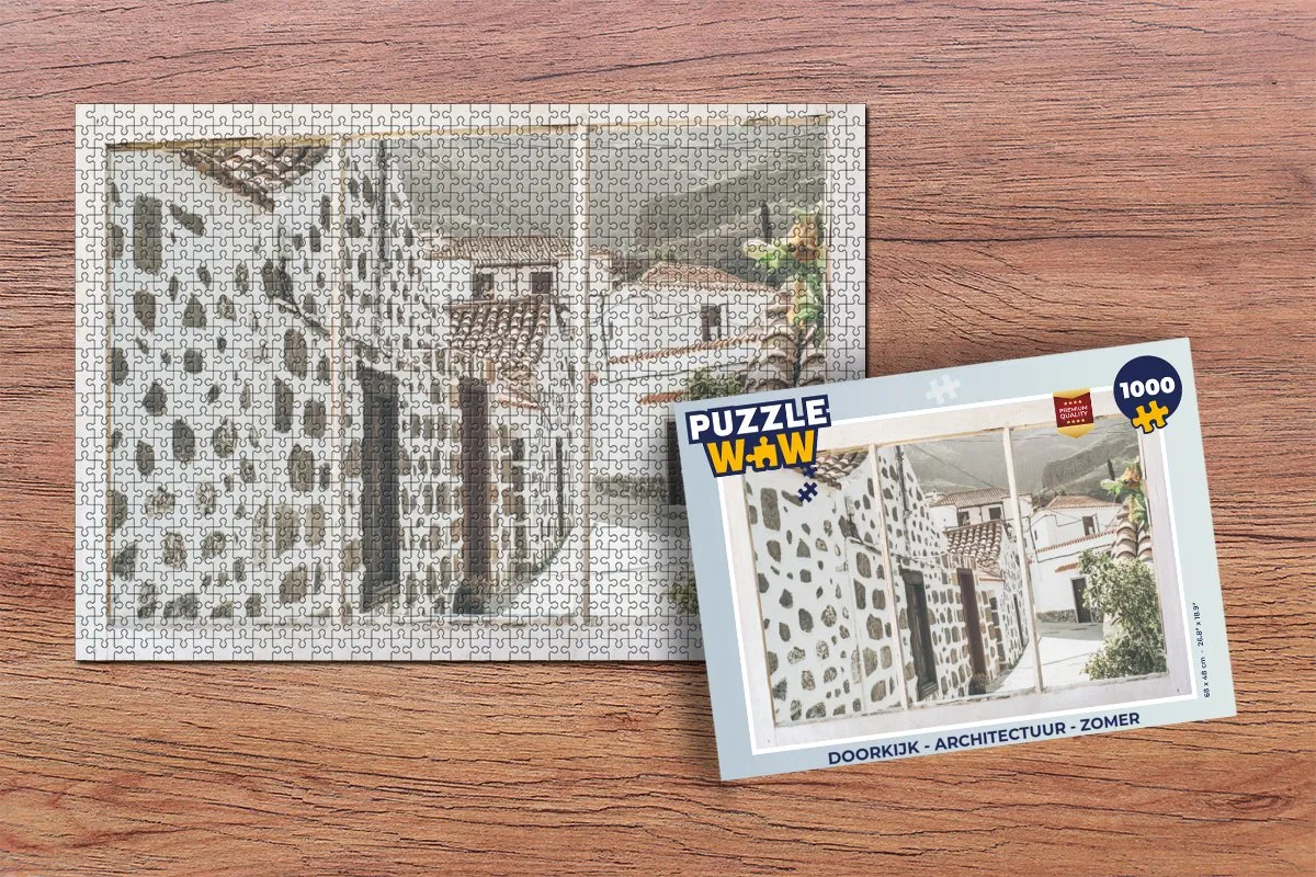 PuzzleWow Doorkijk Architectuur Legpuzzel 1000 Stuks - Multicolor