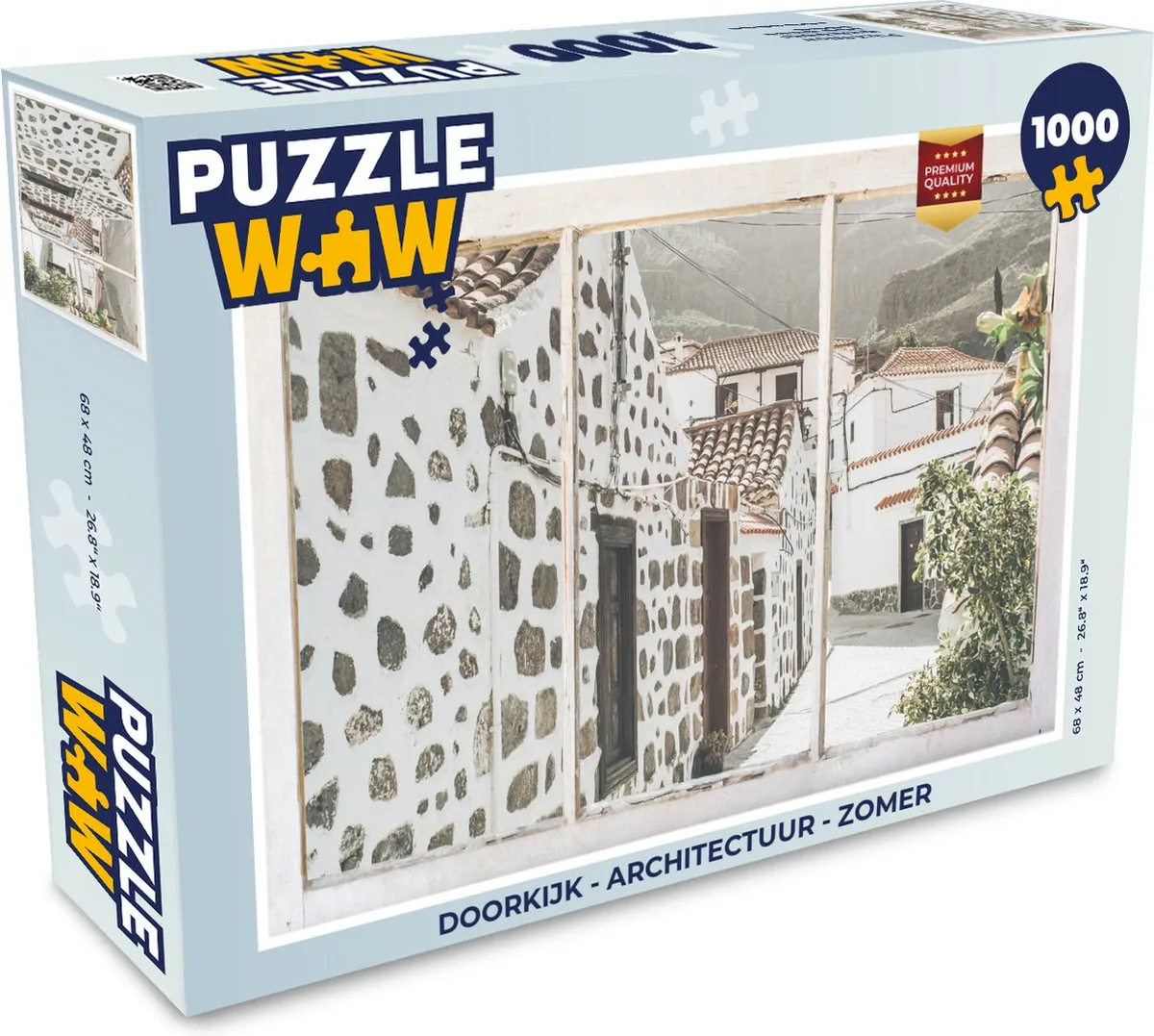 PuzzleWow Doorkijk Architectuur Legpuzzel 1000 Stuks - Multicolor