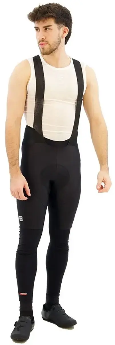 Sportful Fietsbroek lang met bretels heren Zwart