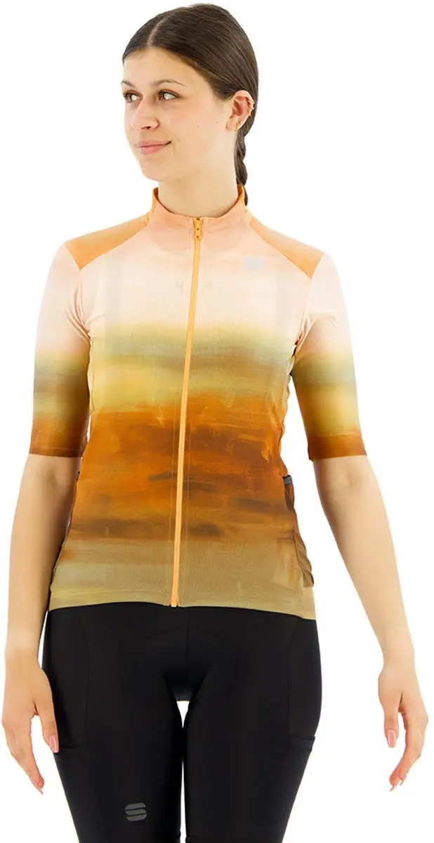 Sportful Flow Supergiara Korte Mouw Wielertrui Oranje L Vrouw
