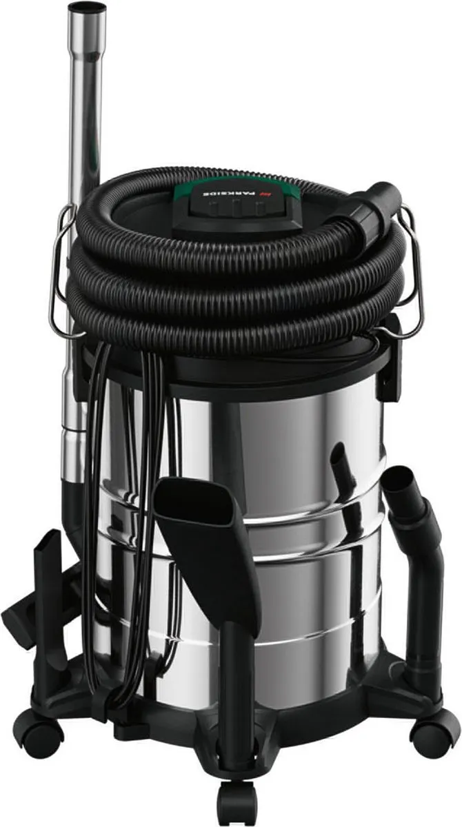 Parkside PWD 30 B1 Stofzuiger 1500W - 30L - Nat & Droog - Chroom