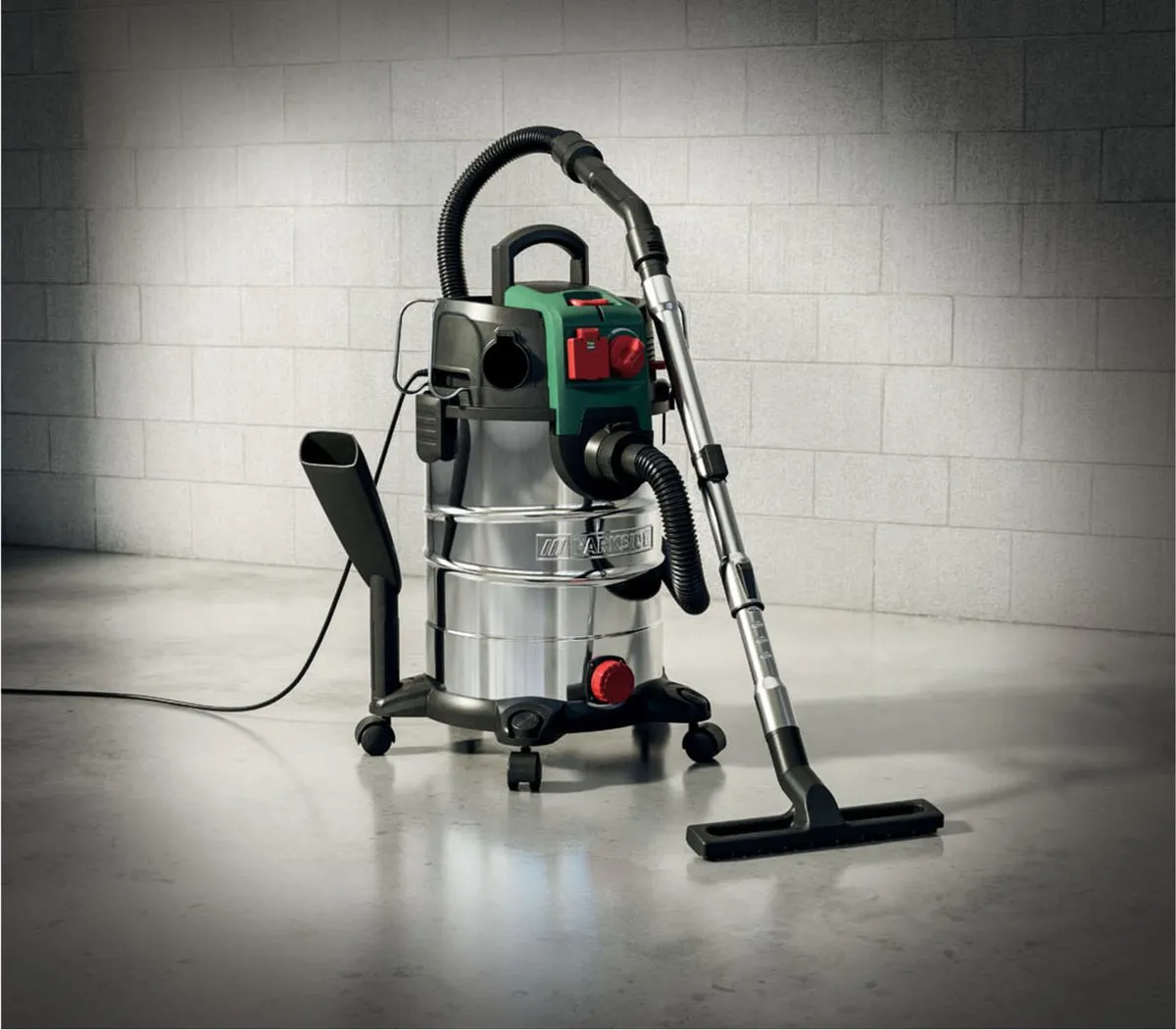 Parkside PWD 30 B1 Stofzuiger 1500W - 30L - Nat & Droog - Chroom
