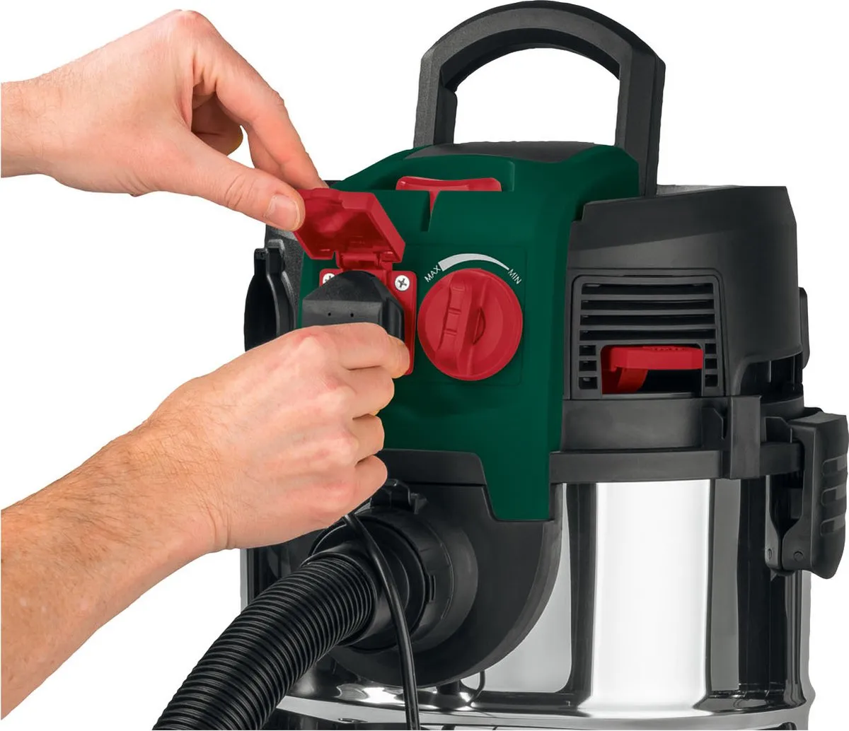 Parkside PWD 30 B1 Stofzuiger 1500W - 30L - Nat & Droog - Chroom