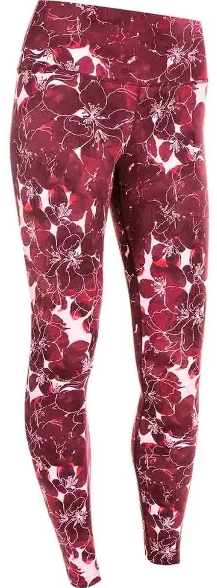 Endurance sportbroek voor dames, dameslegging, Franz Printed Tights, rood, 77377