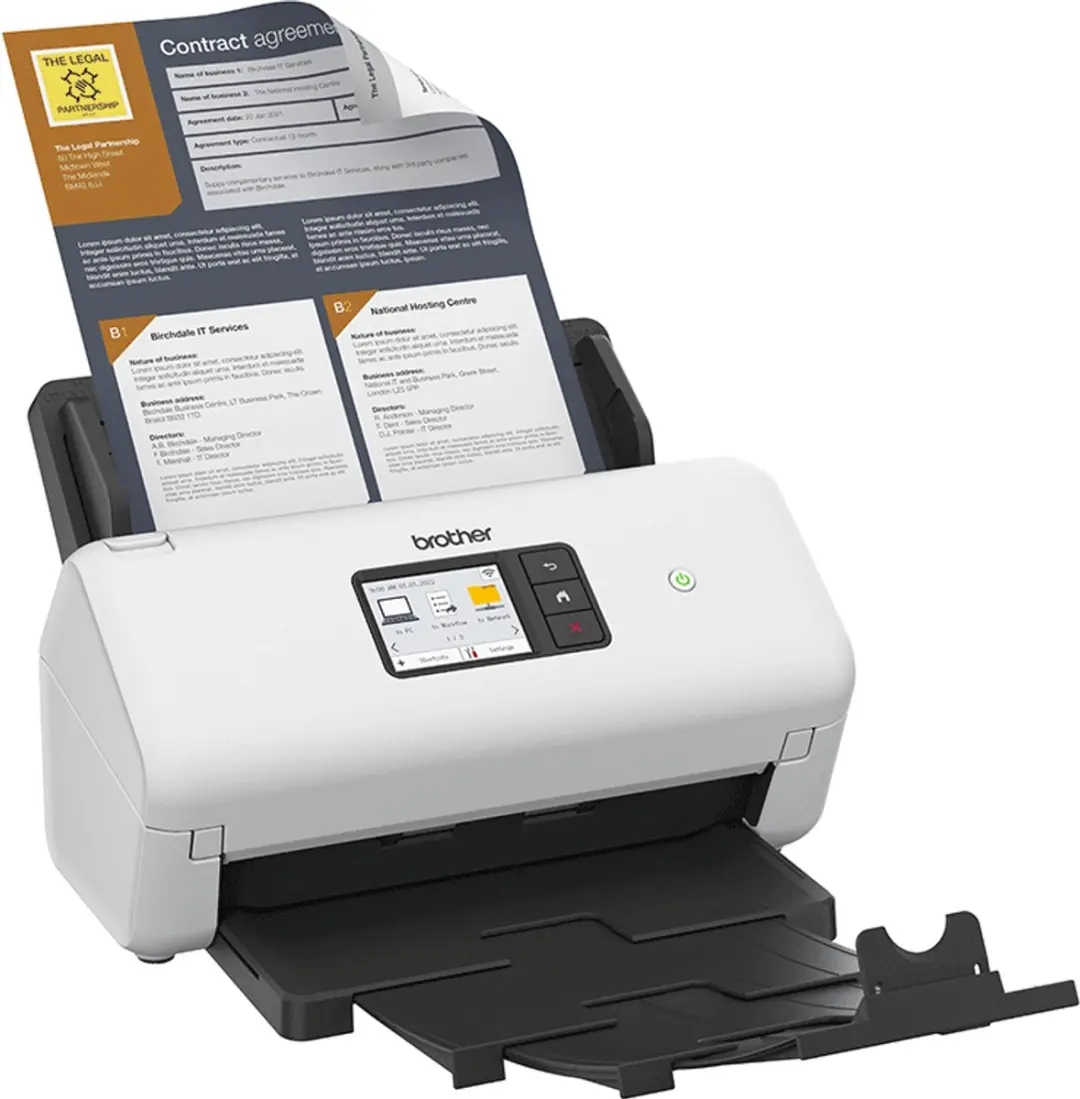 Brother ADS4550WUN1 Invoerlade - ADF-scanner - 600x600 DPI - Zwart/Wit