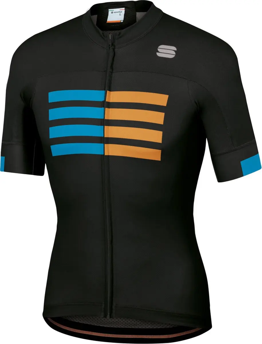 Sportful Fietsshirt Korte mouwen voor Heren Zwart Blauw