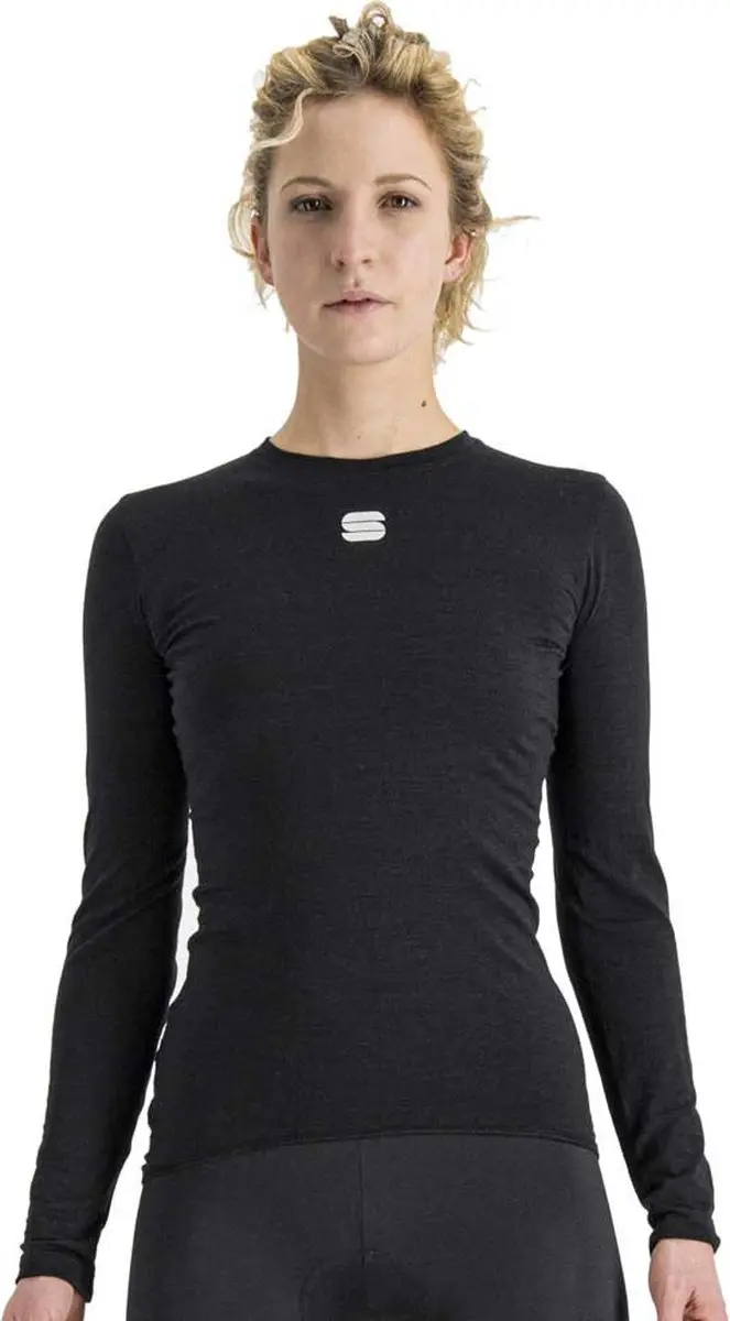 Sportful Merino Tee Lange Mouwen Basislaag Zwart XL Vrouw