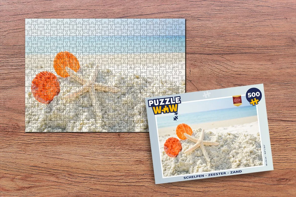 PuzzleWow Schelpen & Zeester Legpuzzel 500 Stuks - Multicolor