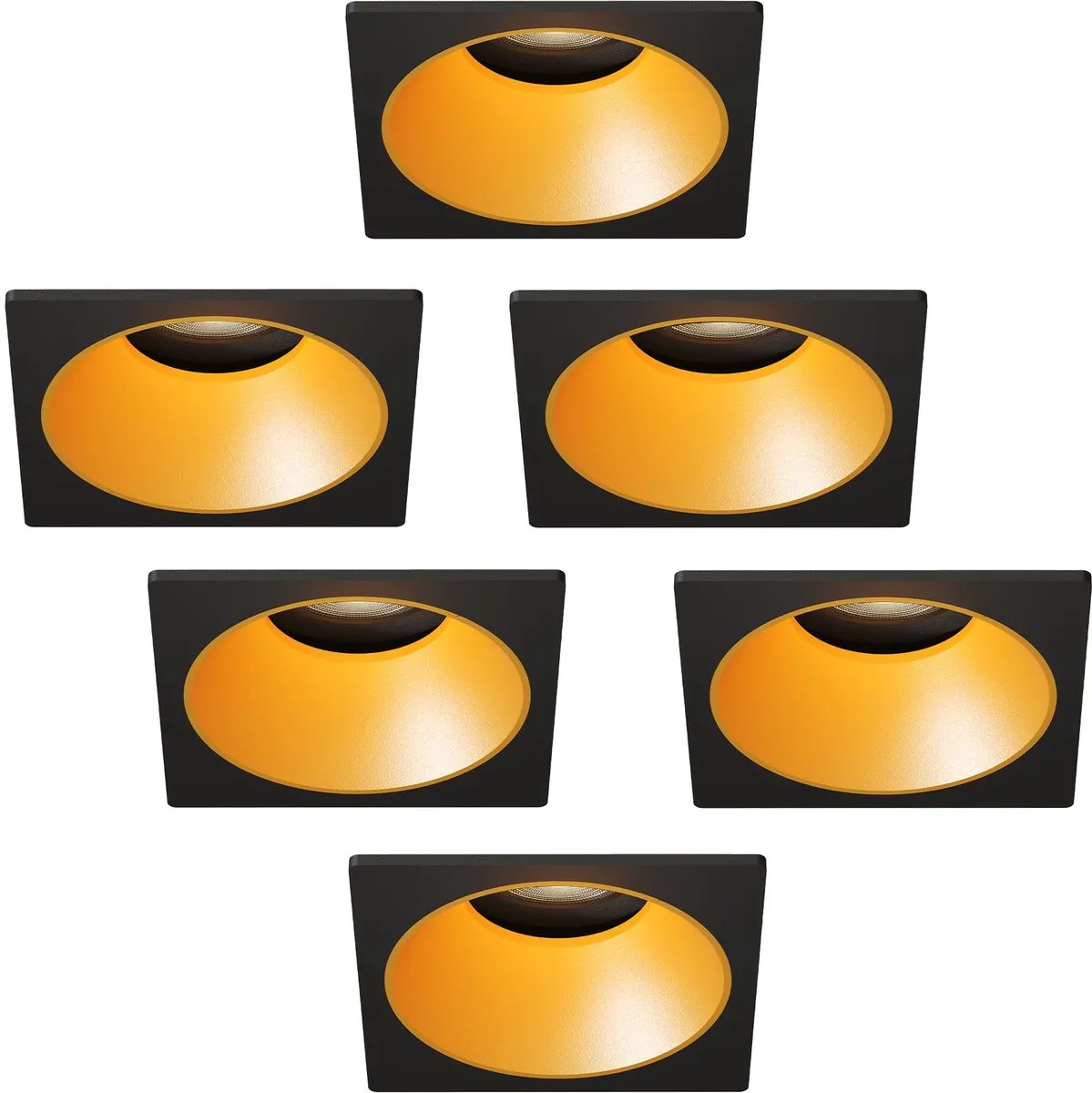 LEDVION 6x Smart Inbouwspot 81x81mm RGBW GU10