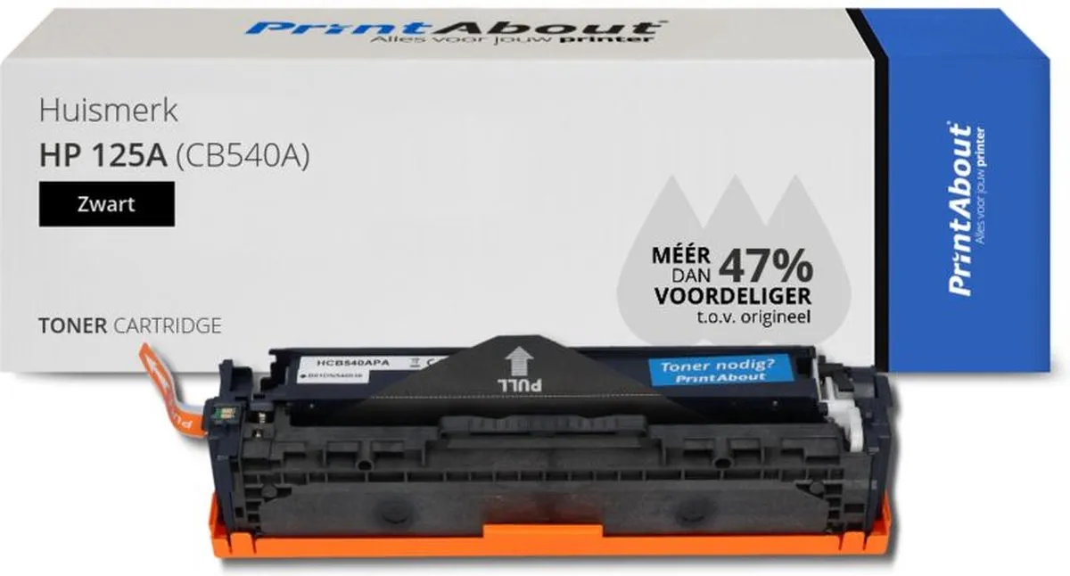 PrintAbout HP 125A CB540A Toner Zwart