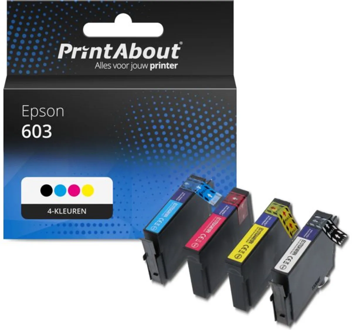 PrintAbout Epson 603 C13T03U64010 Voordeelbundel Inktcartridge