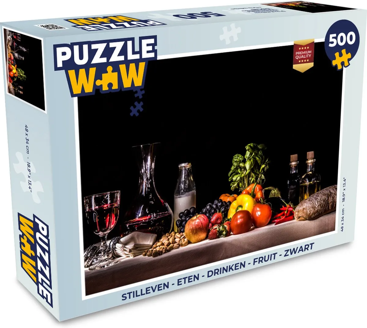 PuzzleWow Stilleven Legpuzzel 500 Stuks - Multicolor