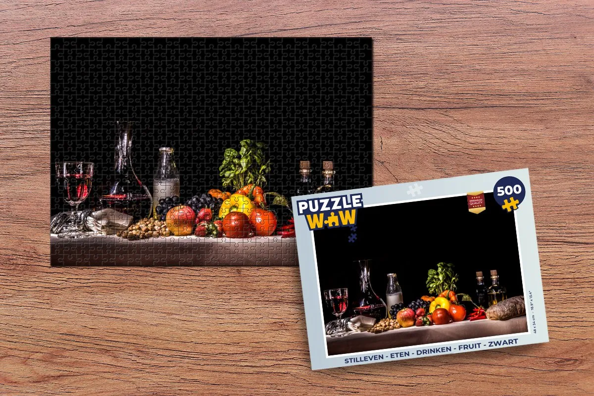 PuzzleWow Stilleven Legpuzzel 500 Stuks - Multicolor