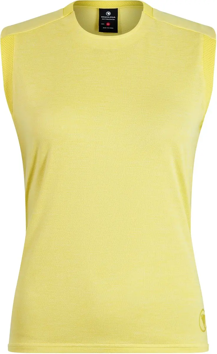 Endura Singletrack Mouwloos T-shirt Geel M Vrouw