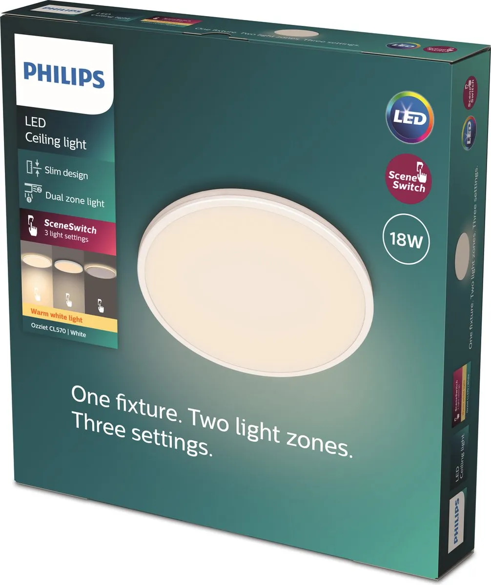 Philips Ozziet Plafondlamp 18W
