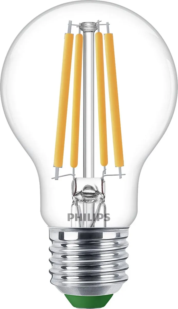 Philips Ultra Efficient LED Transparant 4W E27 - Warmwit 2700K