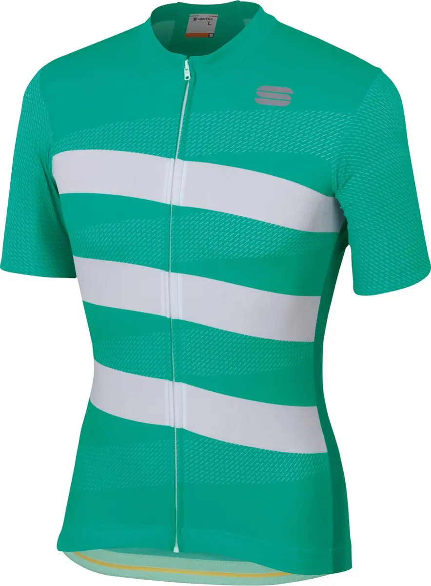 Sportful Fietsshirt korte mouwen Heren Groen Wit / SF Team 2.0 Ribbon Jersey-Bor