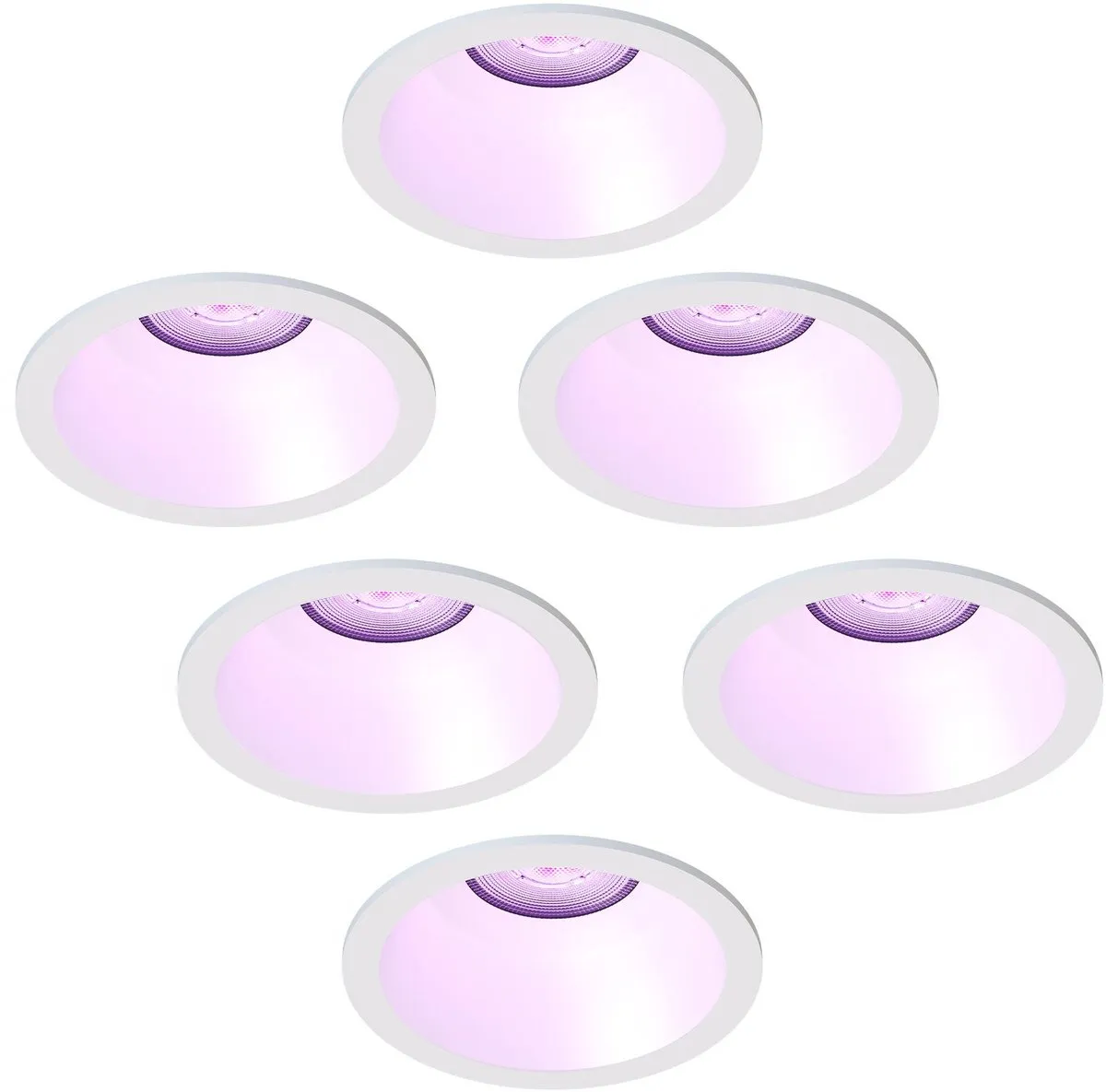 LEDVION 6x Smart Inbouwspot Ø85mm RGB+CCT
