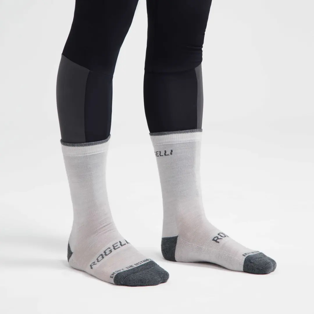 Rogelli Merino Wol Fietssokken 2 Paar - Blauw/Zand