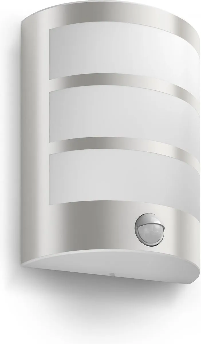 Philips Python Buitenwandlamp Sensor 6W - Zilver