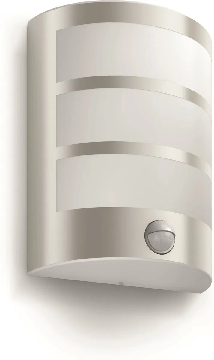 Philips Python Buitenwandlamp Sensor 6W - Zilver