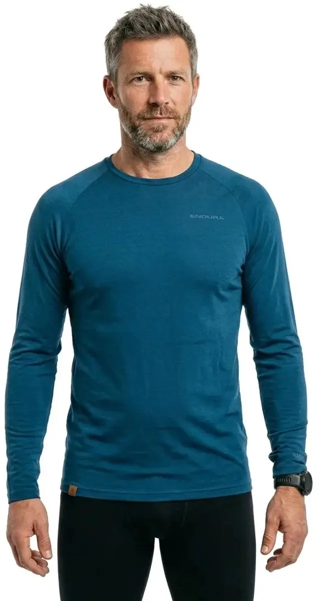Endura Baabaa Lange Mouwen Basislaag - S - Blauw - afbeelding 3 van 4