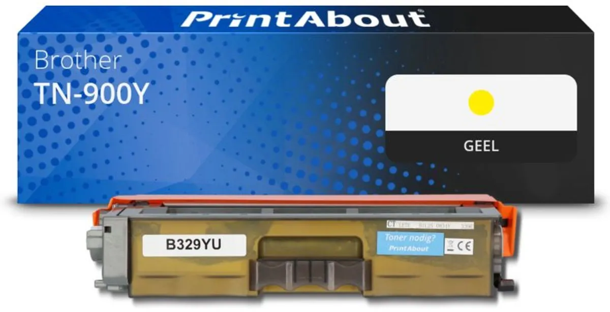 PrintAbout TN-900Y-PA Toner Geel - Brother Huismerk
