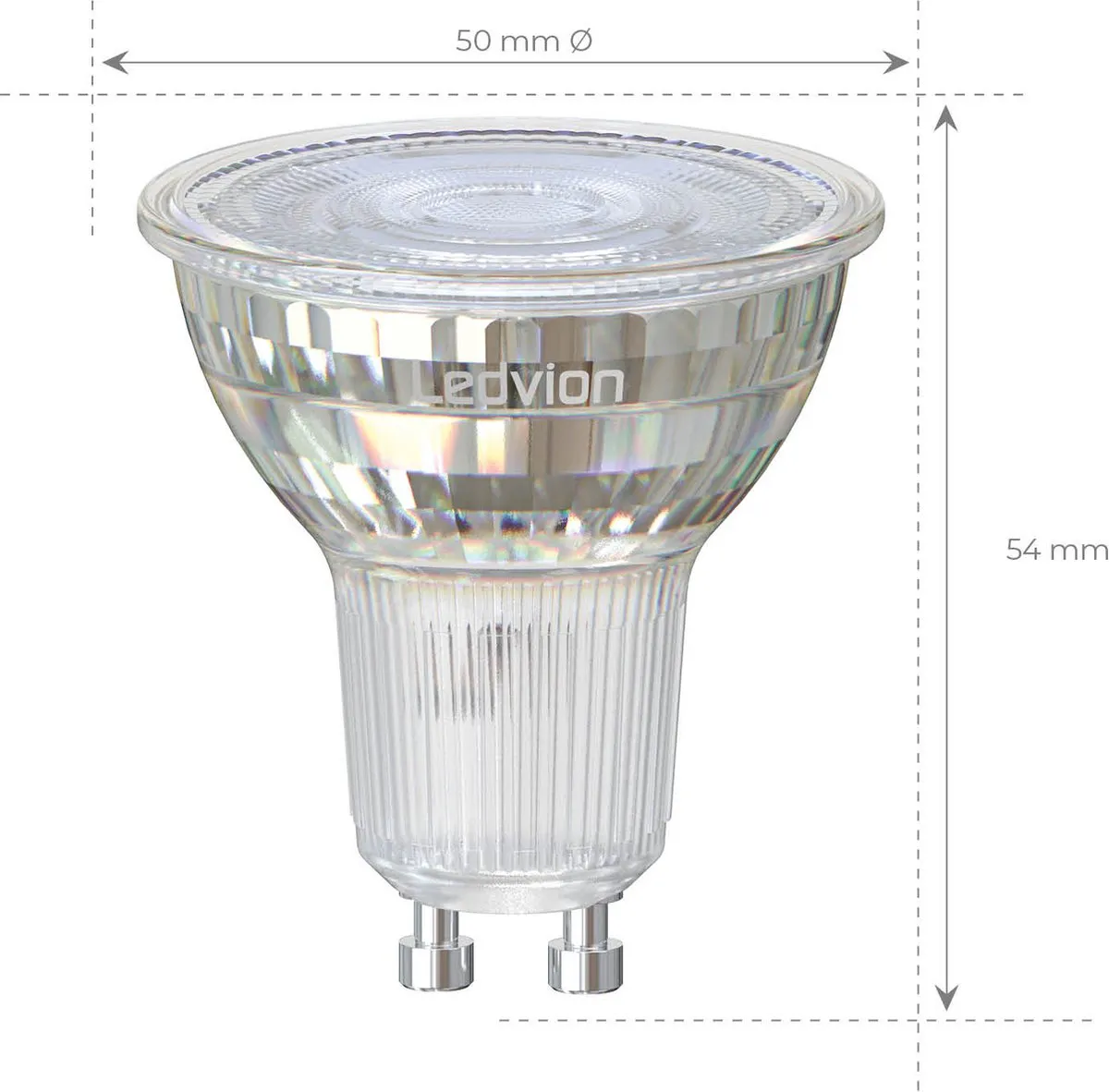Ledvion 10x LED GU10 3W 2700K - 345L