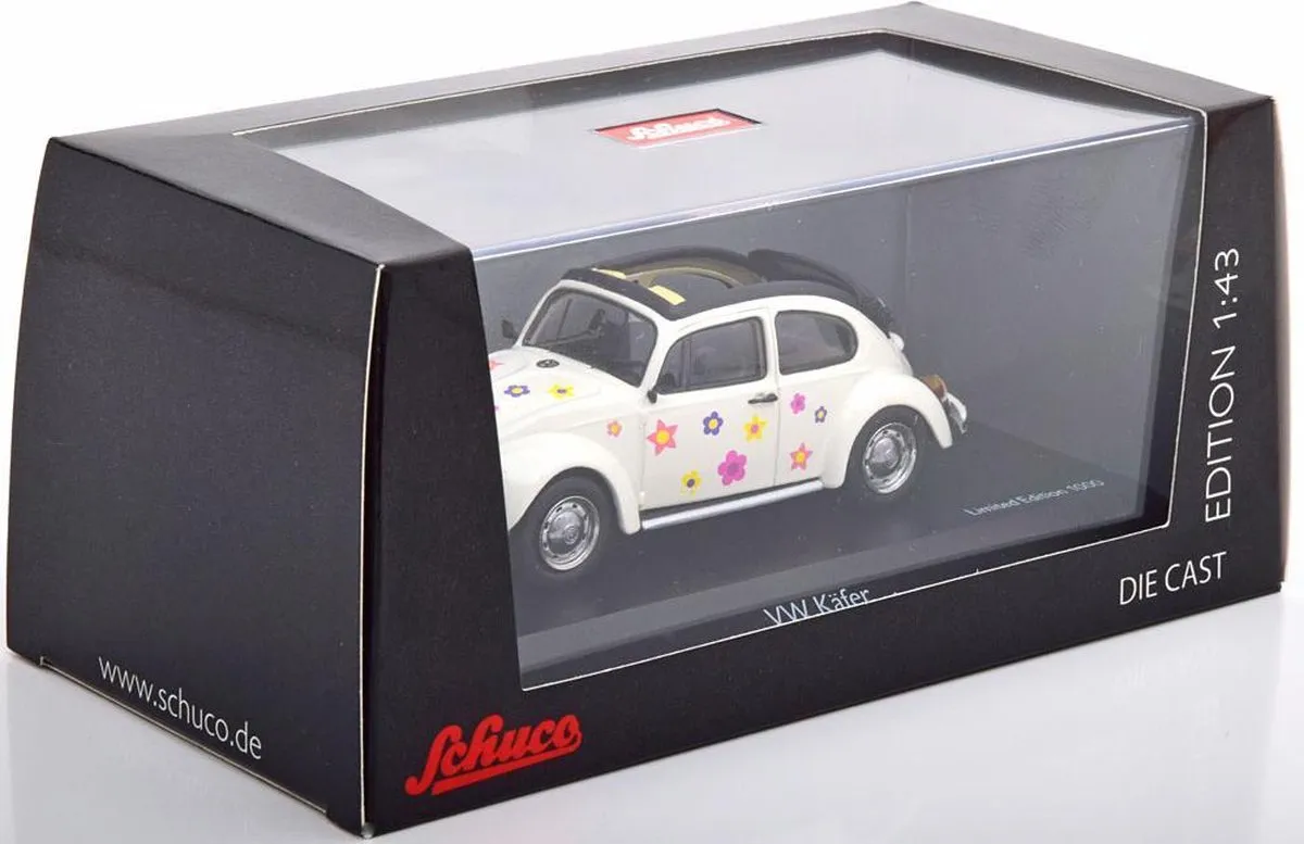 Volkswagen Käfer 1600 Open Air Blumen 1:43 - Schuco 450389600 - afbeelding 6 van 6