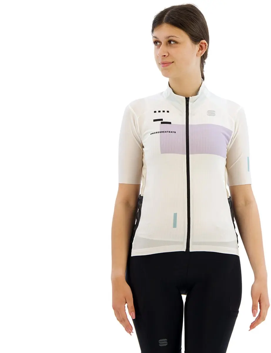 Sportful Breakout Supergiara Korte Mouw Wielertrui Beige M Vrouw
