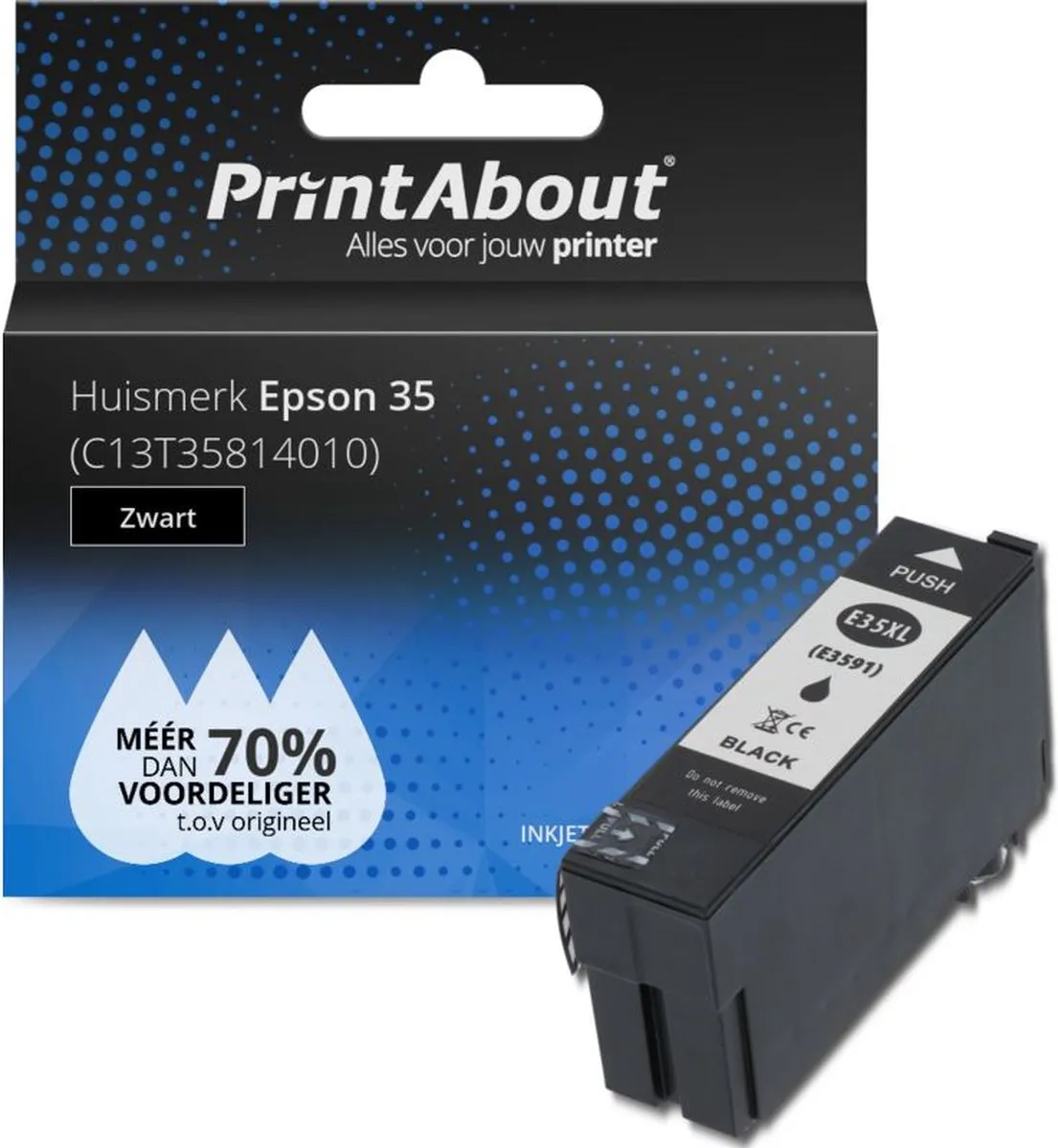 PrintAbout Inktcartridge C13T35814010 Zwart
