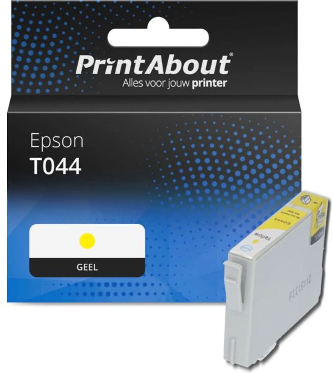 PrintAbout T044 C13T044440 Geel Inktcartridge - 550 pagina's - Epson